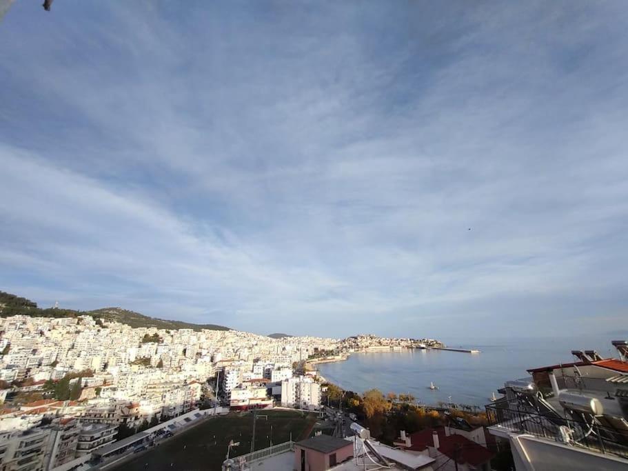 Finas Penthouse,Private Terrace,Great View,Mins From Sea Apartment Kavala Exterior photo
