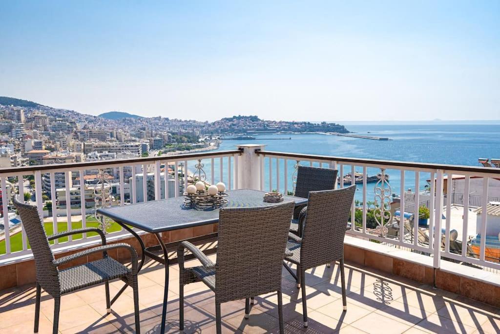 Finas Penthouse,Private Terrace,Great View,Mins From Sea Apartment Kavala Exterior photo