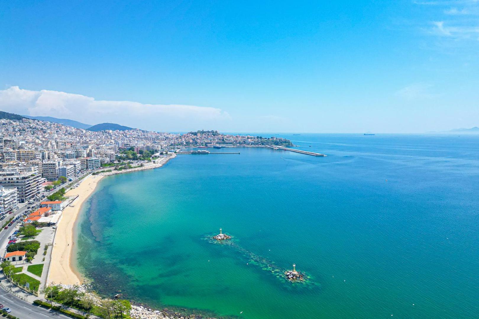 Finas Penthouse,Private Terrace,Great View,Mins From Sea Apartment Kavala Exterior photo