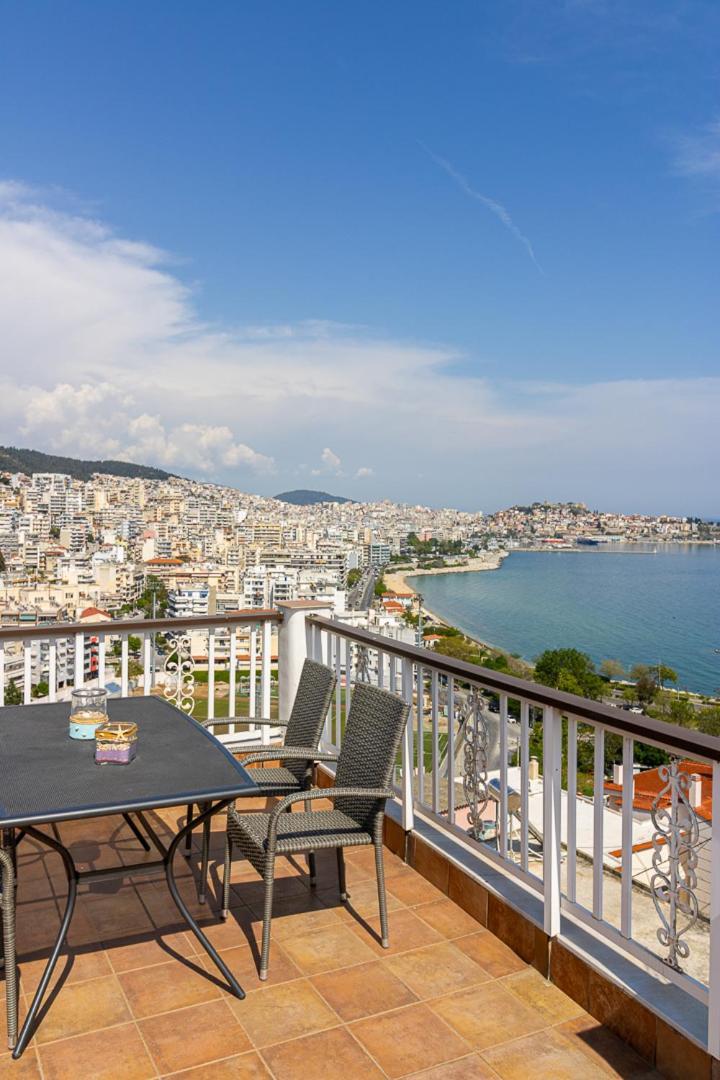 Finas Penthouse,Private Terrace,Great View,Mins From Sea Apartment Kavala Exterior photo