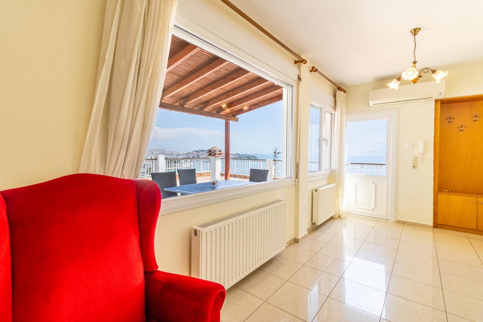 Finas Penthouse,Private Terrace,Great View,Mins From Sea Apartment Kavala Exterior photo